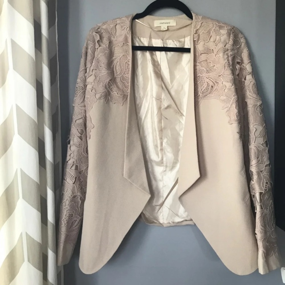 Lace Appliqué Blazer